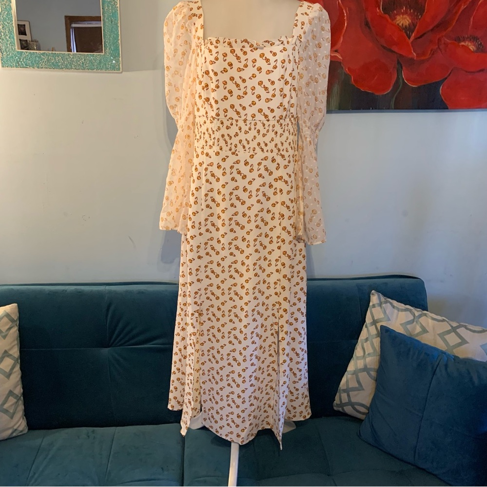 Floral Print Long Sleeve Dress